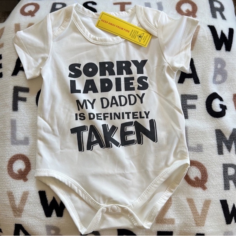 White Baby Onesie with Fun Print